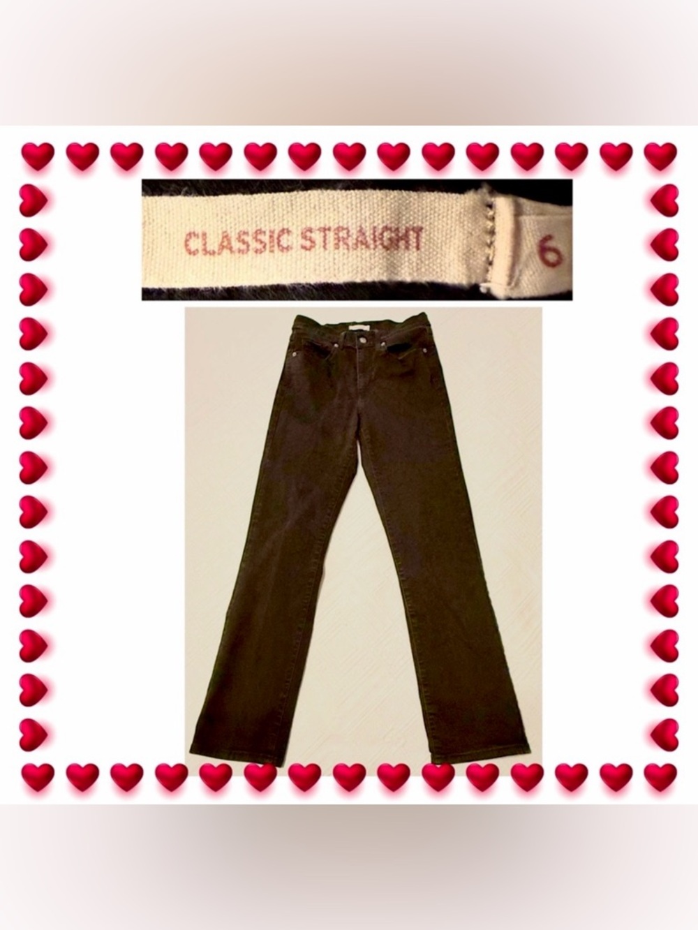 Jeans - Levi’s classic straight - stretch -size 6 - black - pre-loved - no flaws
